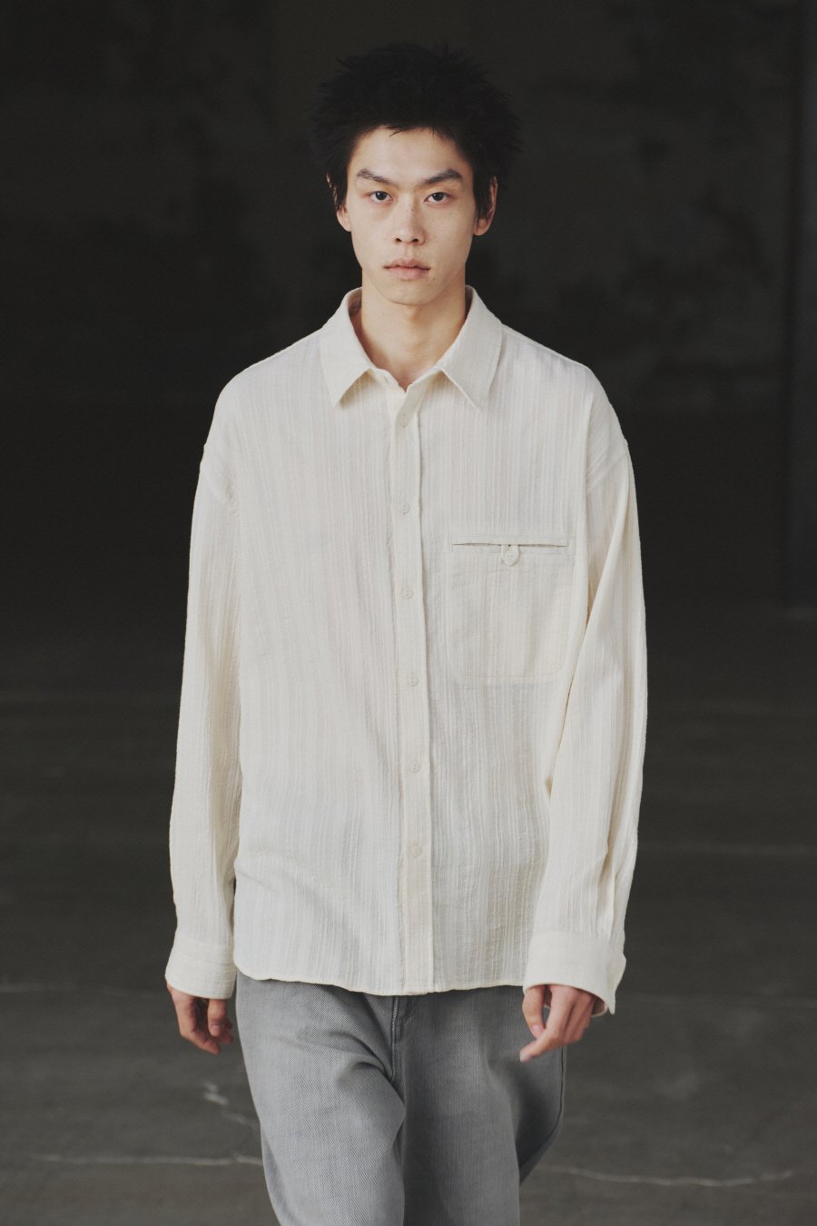 [INSILENCE] TEXTURED BOHEMIAN SHIRTS /追跡付 INSILENCE
